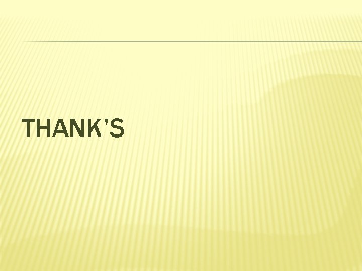 THANK’S 