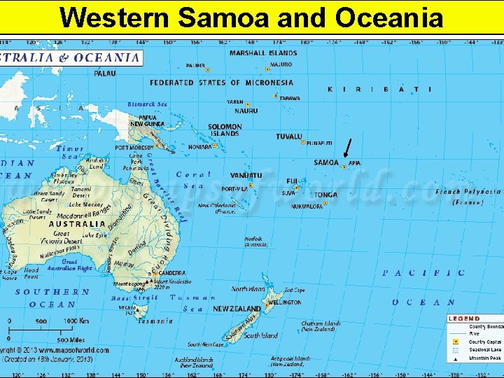 Western Samoa and Oceania Western Samoa and Oceania