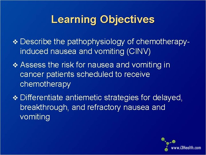 New Directions in the Management of ChemotherapyInduced Nausea