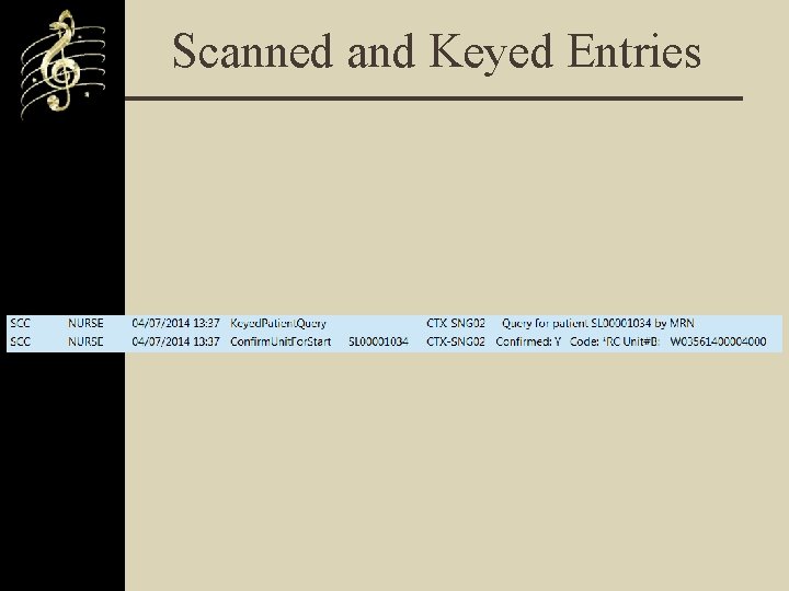 Scanned and Keyed Entries 