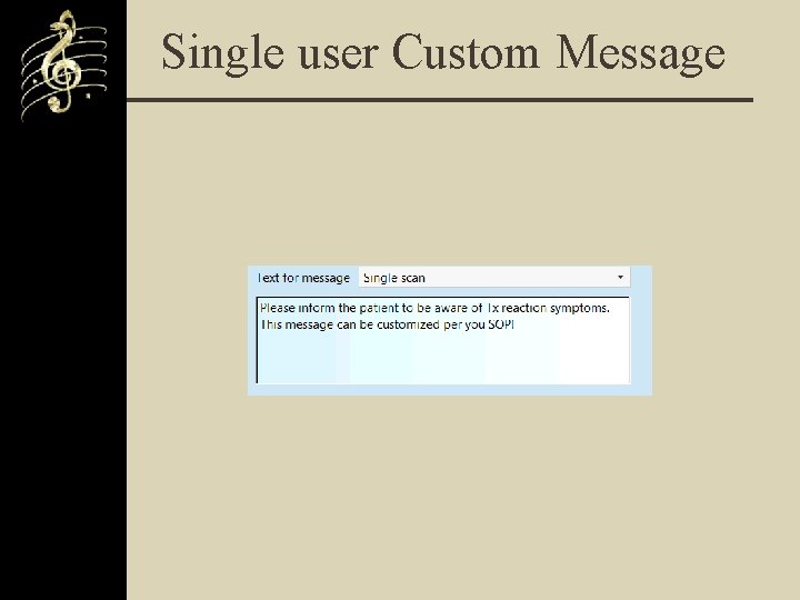 Single user Custom Message 