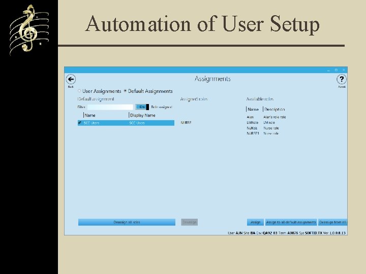 Automation of User Setup 