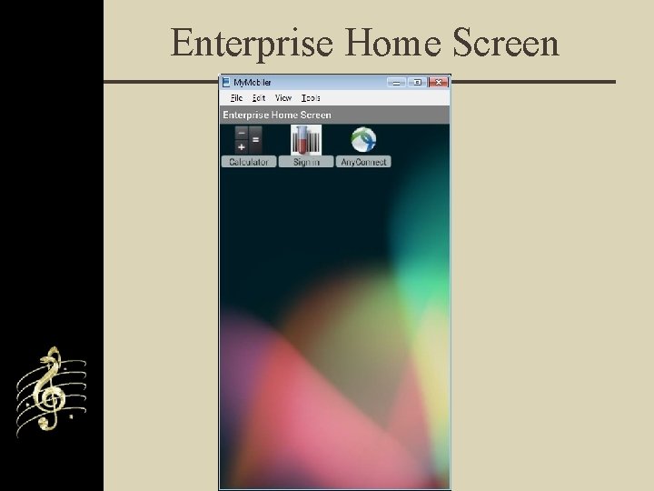 Enterprise Home Screen 