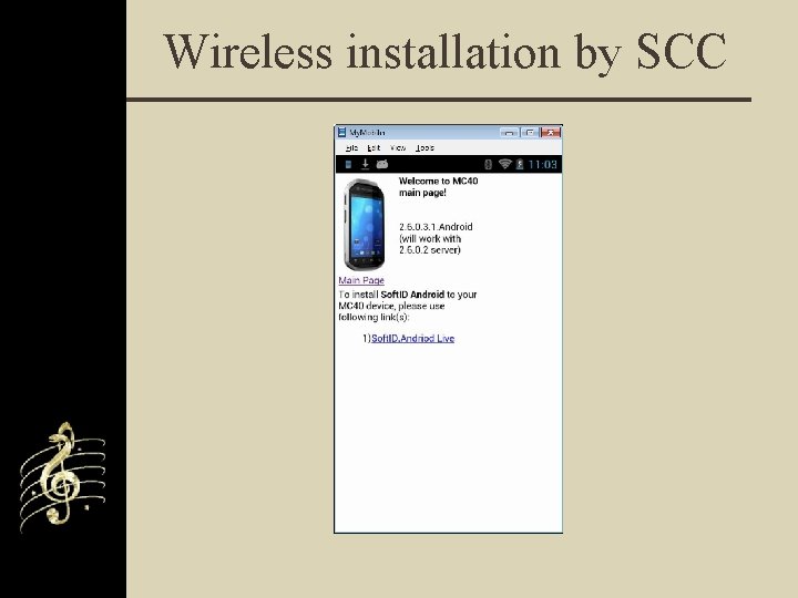 Wireless installation by SCC 