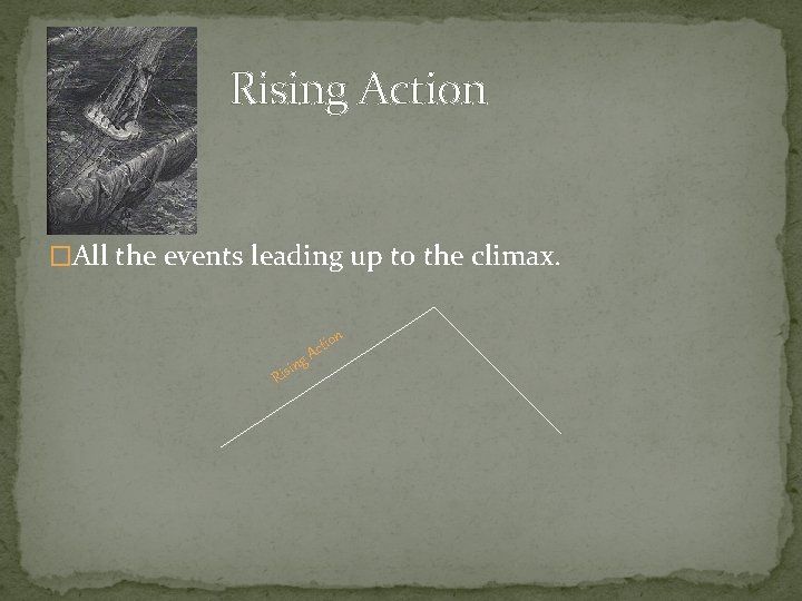 Rising Action �All the events leading up to the climax. n g in Ris