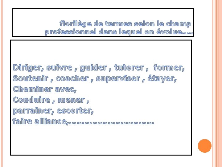 florilège de termes selon le champ professionnel dans lequel on évolue…. . Diriger, suivre florilège de termes selon le champ professionnel dans lequel on évolue…. . Diriger, suivre