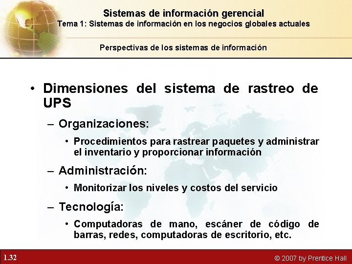 Sistemas de información gerencial Tema 1: Sistemas de información en los negocios globales actuales