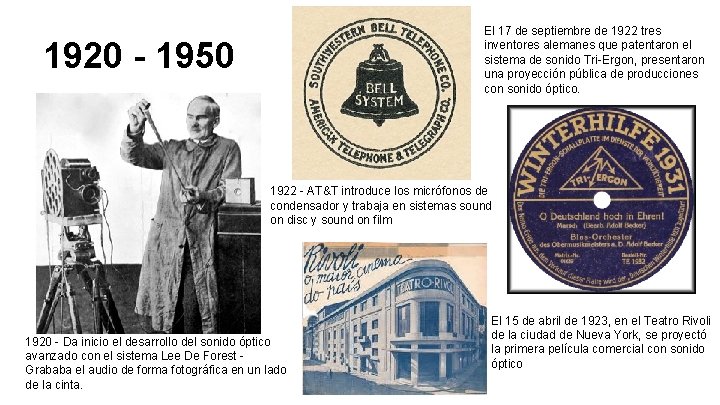 El 17 de septiembre de 1922 tres inventores alemanes que patentaron el sistema de