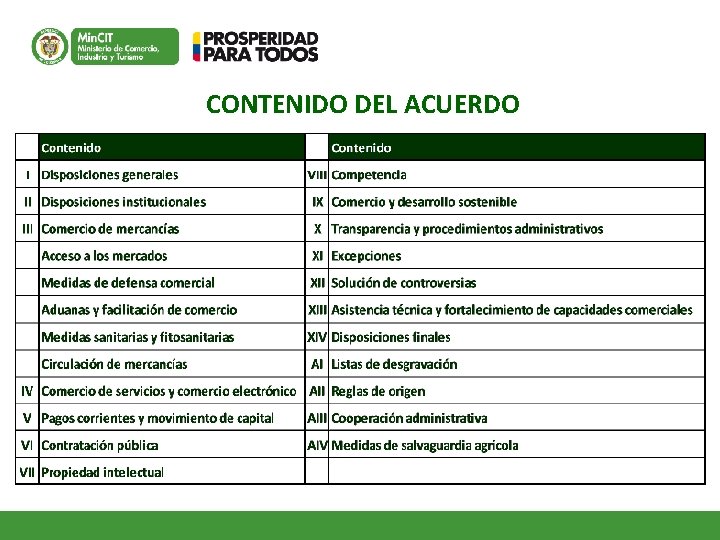 CONTENIDO DEL ACUERDO 