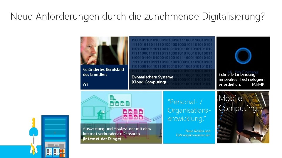 Neue Anforderungen durch die zunehmende Digitalisierung? Verändertes Berufsbild des Ermittlers Security intelligence ? ?