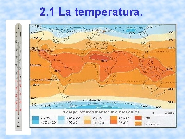 2. 1 La temperatura. 