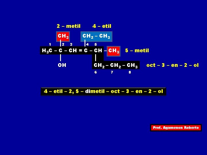 2 – metil CH 3 1 2 4 – etil CH 2 – CH