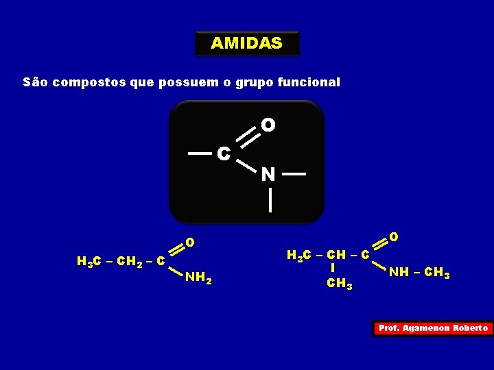 AMIDAS São compostos que possuem o grupo funcional O C O H 3 C