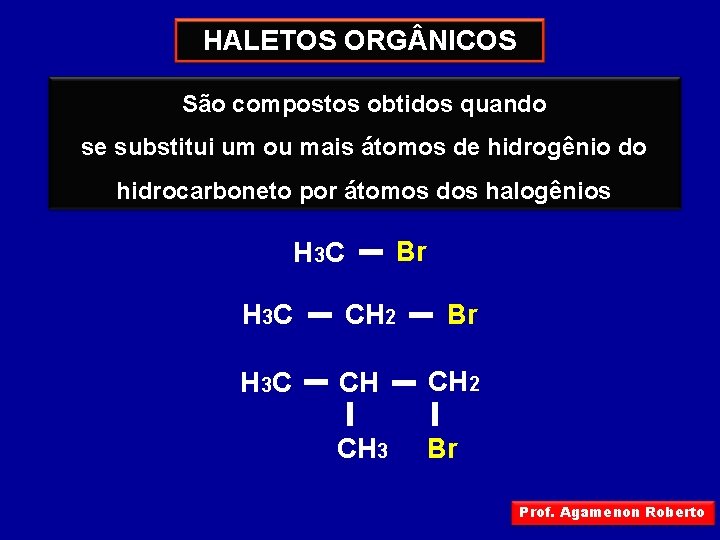HALETOS ORG NICOS São compostos obtidos quando se substitui um ou mais átomos de