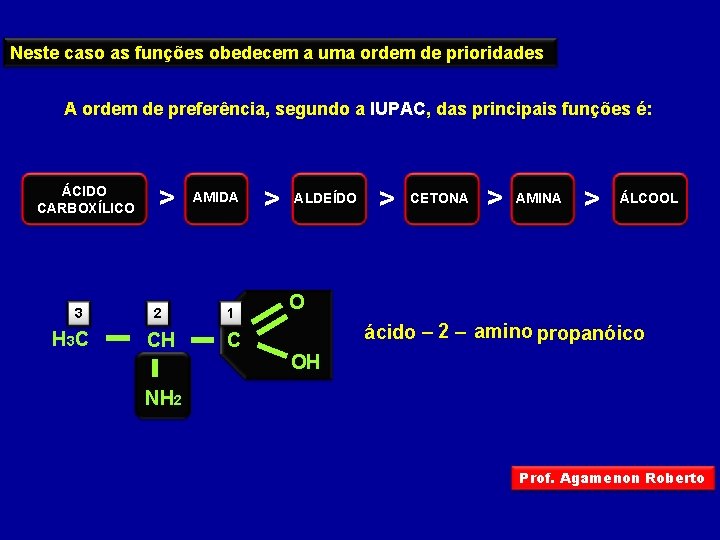 Neste caso as funções obedecem a uma ordem de prioridades A ordem de preferência,