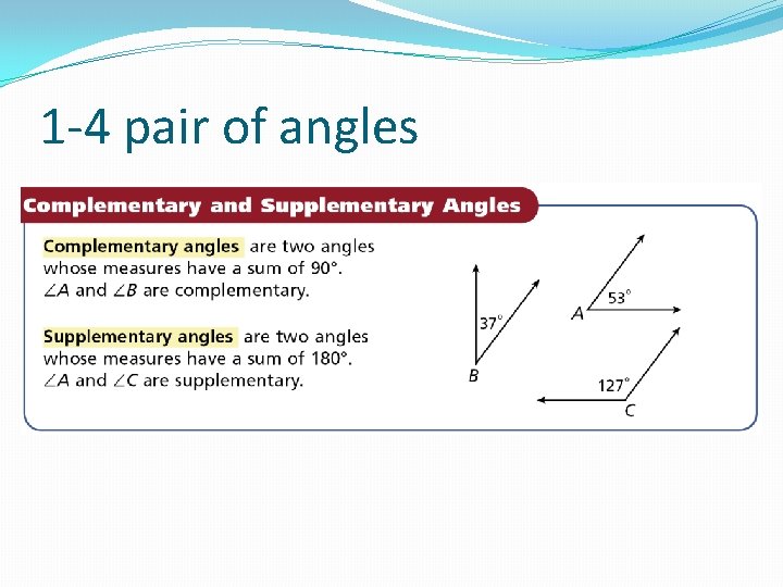 1 -4 pair of angles 