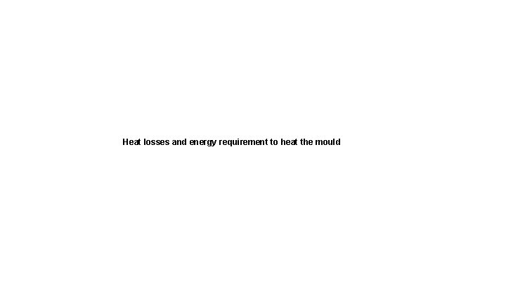 Heat losses and energy requirement to heat the mould 