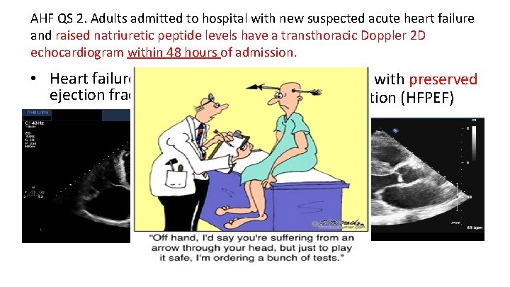 AHF QS 2. Adults admitted to hospital with new suspected acute heart failure and AHF QS 2. Adults admitted to hospital with new suspected acute heart failure and