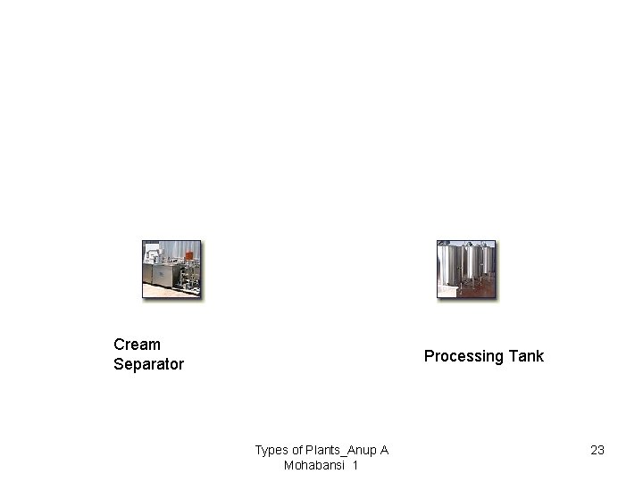 Cream Separator Processing Tank Types of Plants_Anup A Mohabansi 1 23 