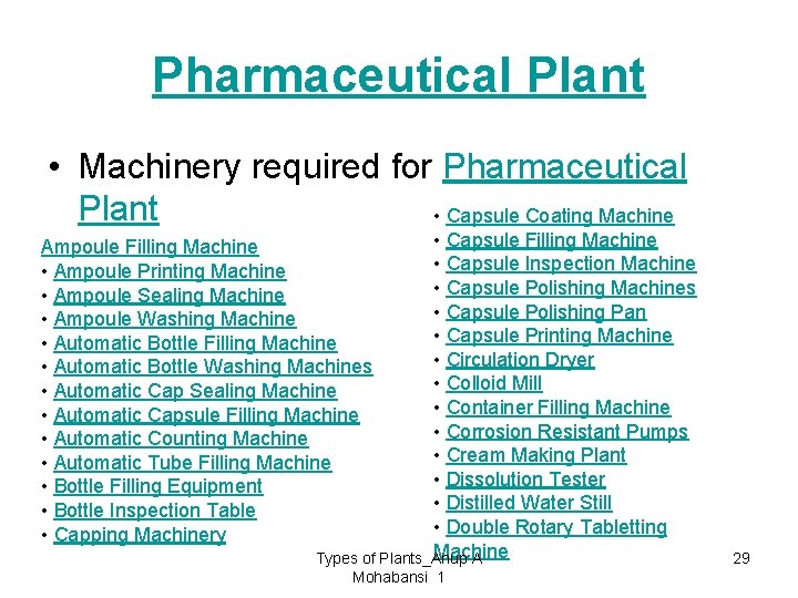 Pharmaceutical Plant • Machinery required for Pharmaceutical Plant • Capsule Coating Machine • Capsule