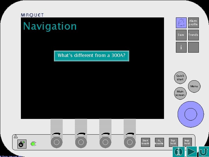 Navigation Alarm profile 12 -25 15: 32 Save Trends i What’s different from a