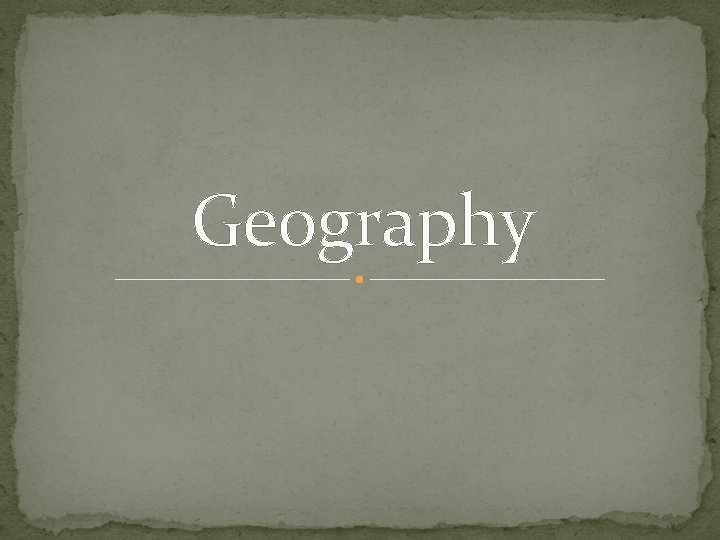 Geography 