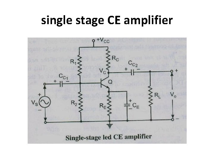 single stage CE amplifier 