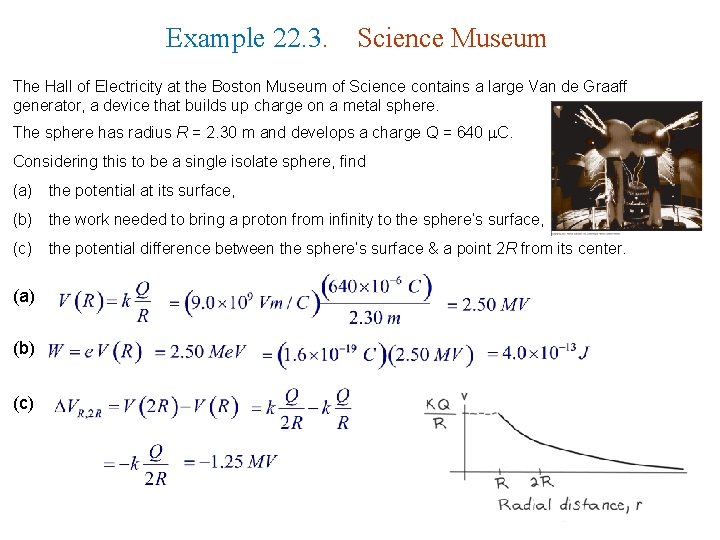 Example 22. 3. Science Museum The Hall of Electricity at the Boston Museum of Example 22. 3. Science Museum The Hall of Electricity at the Boston Museum of