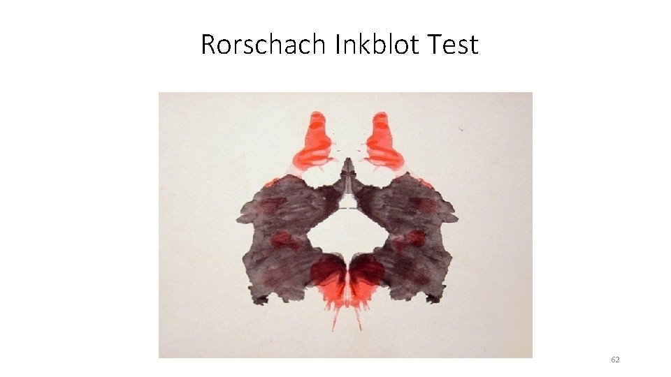 Rorschach Inkblot Test 62 