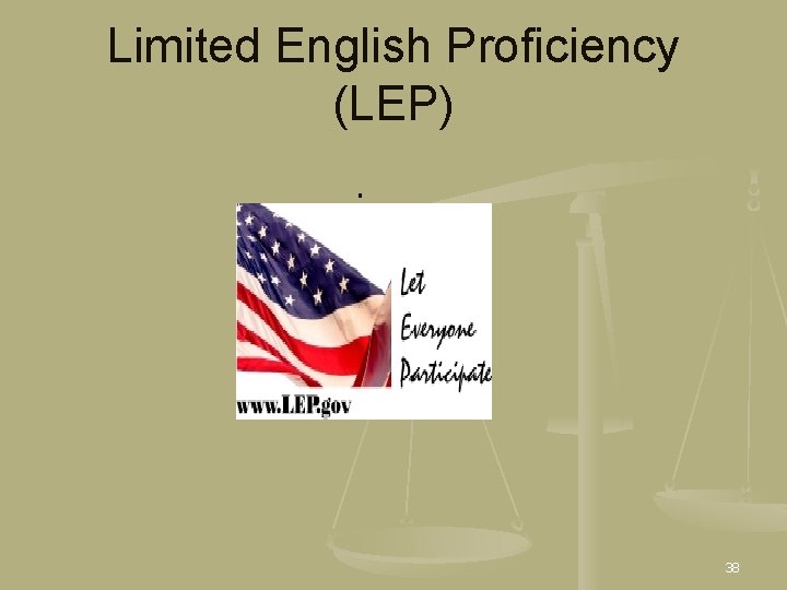 Limited English Proficiency (LEP). 38 