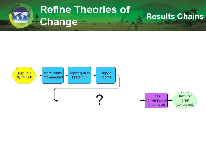 Refine Theories of Change Results Chains Adapted from WWF Southwest Amazon Ecoregion (SWA) 