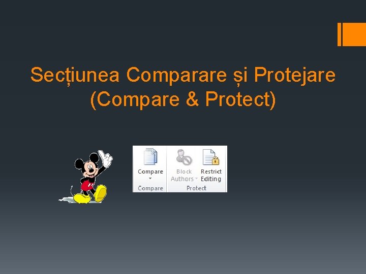 Secțiunea Comparare și Protejare (Compare & Protect) 