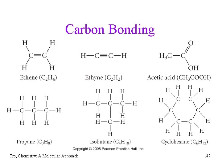 Carbon Bonding Tro, Chemistry: A Molecular Approach 149 