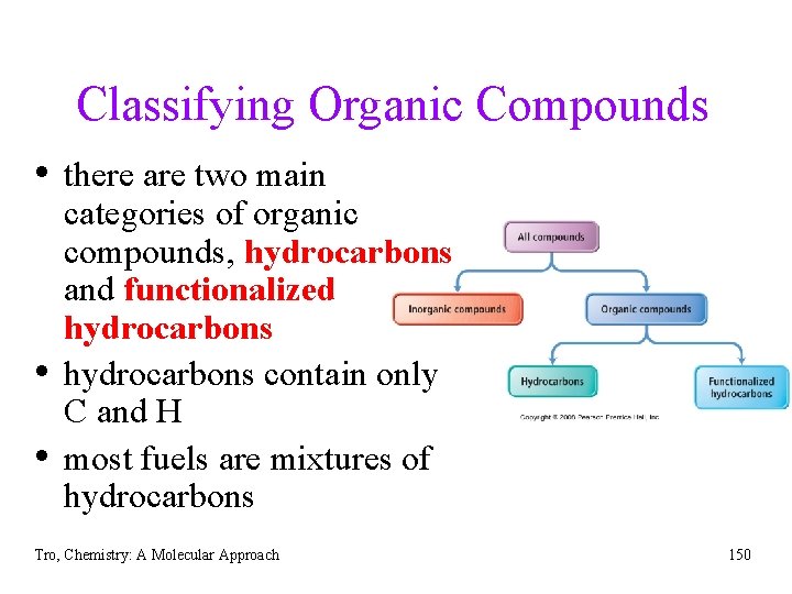 Classifying Organic Compounds • there are two main • • categories of organic compounds,