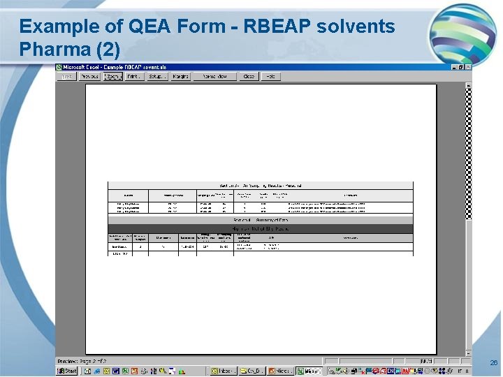 Example of QEA Form - RBEAP solvents Pharma (2) 26 