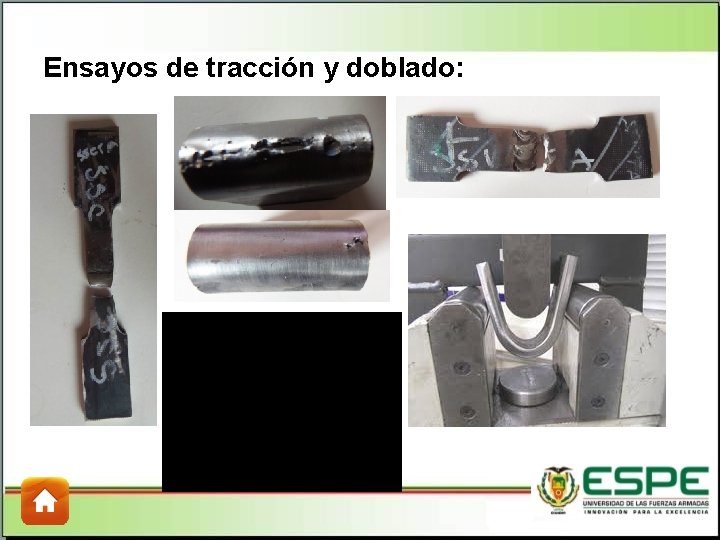 Ensayos de tracción y doblado: Ensayos de tracción y doblado: