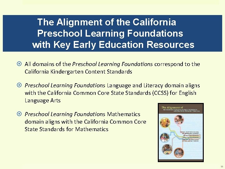 The Alignment of the California Preschool Learning Foundations with Key Early Education Resources All