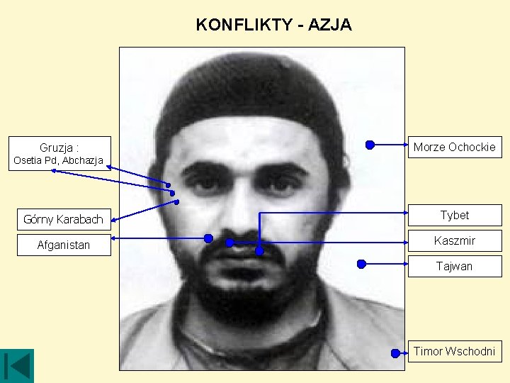 KONFLIKTY - AZJA Gruzja : Morze Ochockie Osetia Pd, Abchazja Górny Karabach Tybet Afganistan