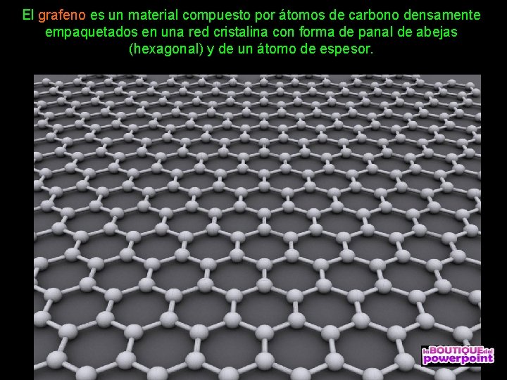 El grafeno es un material compuesto por átomos de carbono densamente empaquetados en una