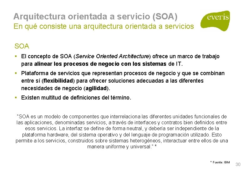 Arquitectura orientada a servicio (SOA) En qué consiste una arquitectura orientada a servicios SOA Arquitectura orientada a servicio (SOA) En qué consiste una arquitectura orientada a servicios SOA