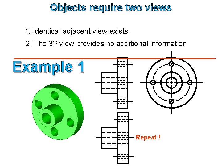 Objects require two views 1. Identical adjacent view exists. 2. The 3 rd view