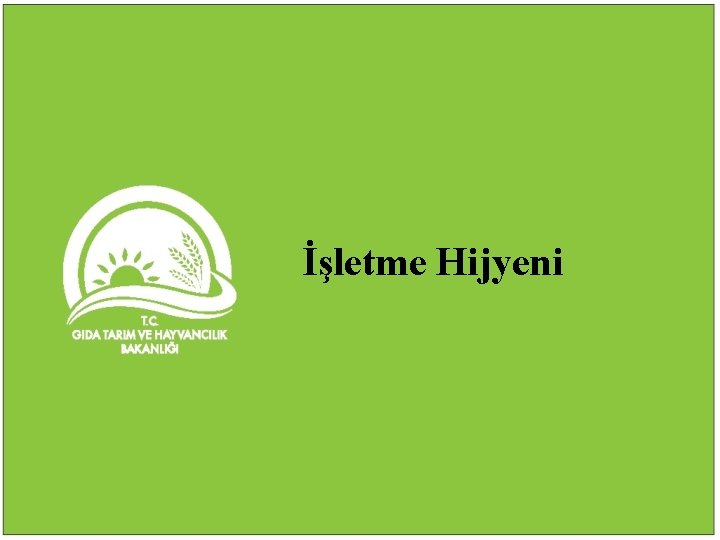 İşletme Hijyeni 