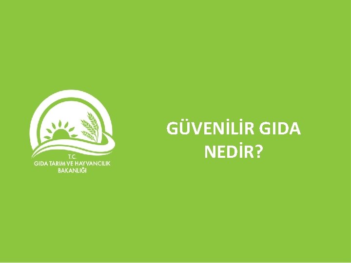 GÜVENİLİR GIDA NEDİR? 