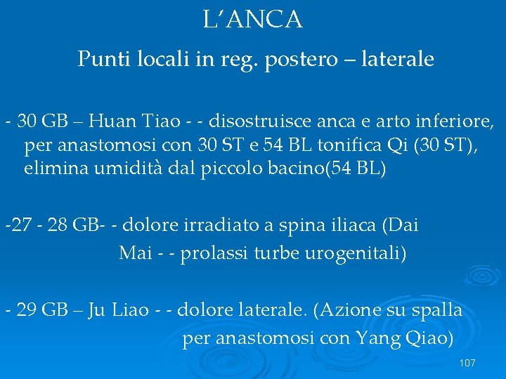 L’ANCA Punti locali in reg. postero – laterale - 30 GB – Huan Tiao