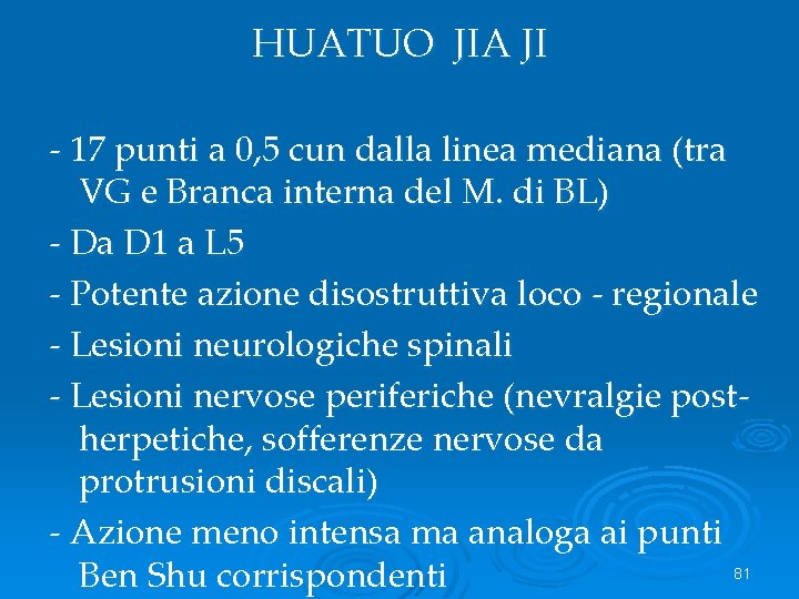 HUATUO JIA JI - 17 punti a 0, 5 cun dalla linea mediana (tra