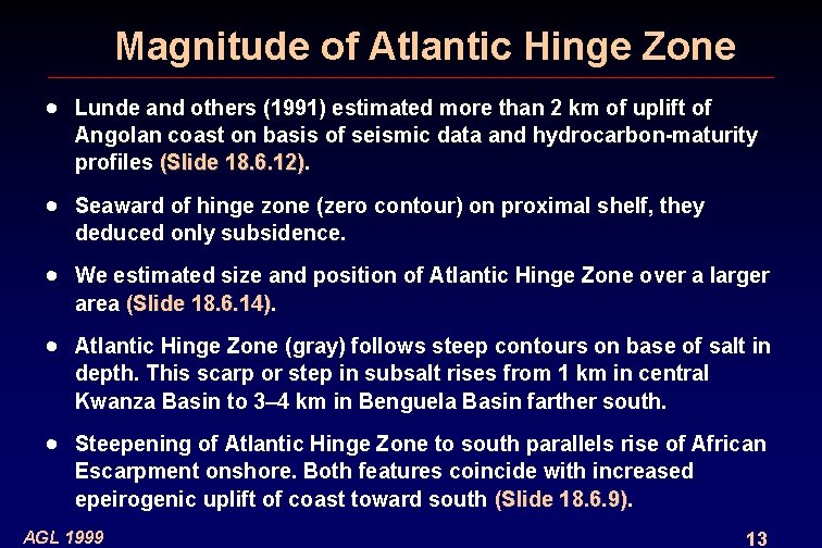 Magnitude of Atlantic Hinge Zone · Lunde and others (1991) estimated more than 2