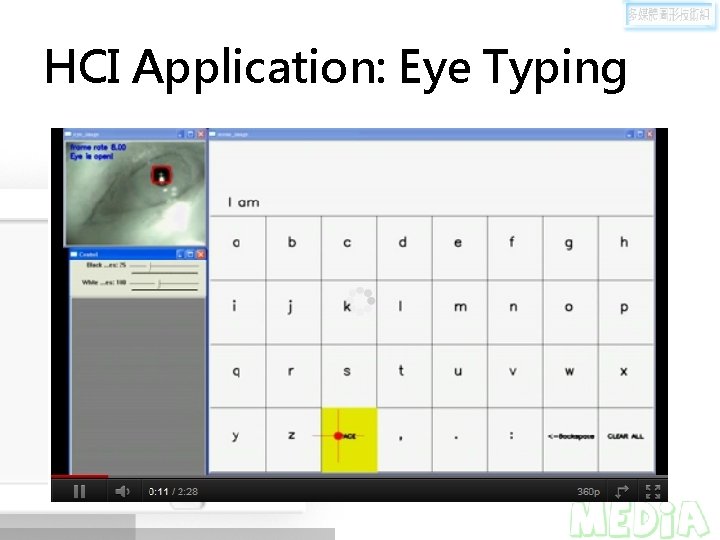 HCI Application: Eye Typing 