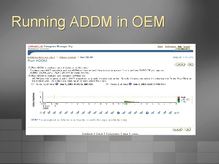 Running ADDM in OEM 