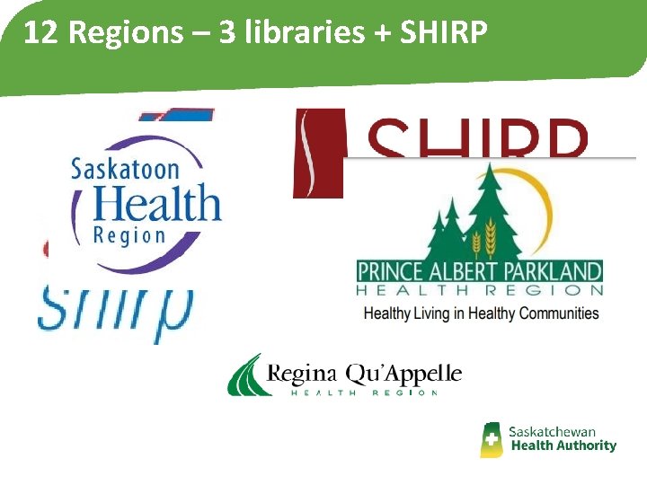 12 Regions – 3 libraries + SHIRP 12 Regions – 3 libraries + SHIRP