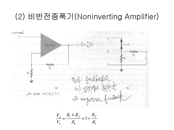 (2) 비반전증폭기(Noninverting Amplifier) 
